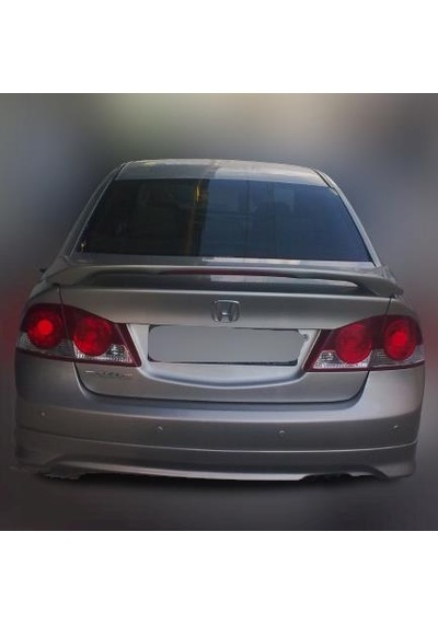 Honda Civic Uyumlu 2006-2011 Astarlı Işıklı Spoiler