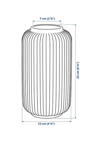 Ikea Stilren Seramik Vazo 22 Cm Beyaz