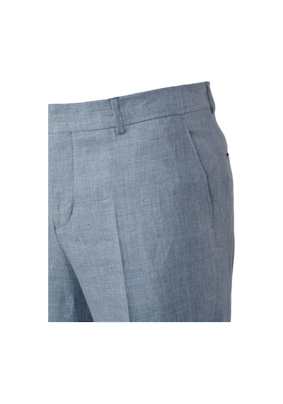 Cengiz İnler Yan Cep Fermuarlı Kırçıllı Keten Pantolon Slim 001