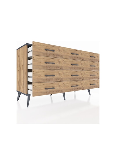 Kronos Konsol 12 Çekmeceli 132x59x83 Çam-antrasit/çam Antrasit/çam Kronos Konsol 12 Çekmeceli 132x59x83 Çam-antrasit/çam Antrasit/çam