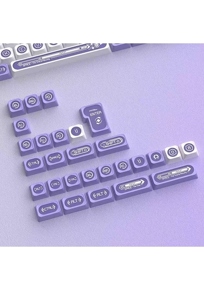 Mekanik Klavye Keycap -136 Tuşlu Mor - Beyaz Opal Tuş Takımı