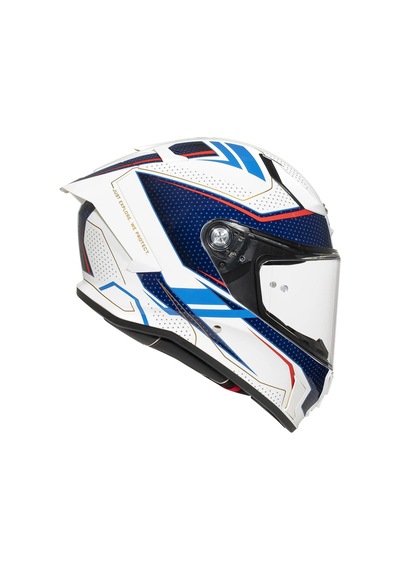 Zeus Kask Zs-837a Az3 Whıte Blue Red Gold Beyaz
