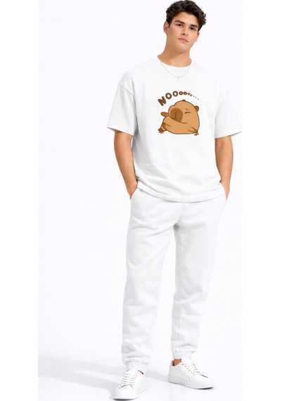 Nevermınd Sevgili Kombini Sevimli Ayı Baskılı Çift Tişört Oversize Unisex Partner Tişört 2'li Set Beyaz Beyaz Nevermınd Sevgili Kombini Sevimli Ayı Baskılı Çift Tişört Oversize Unisex Partner Tişört 2'li Set Beyaz Beyaz