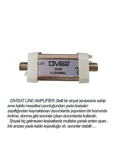 Divisat Line Amplifier Uydu Sinyal Yükseltici 20db