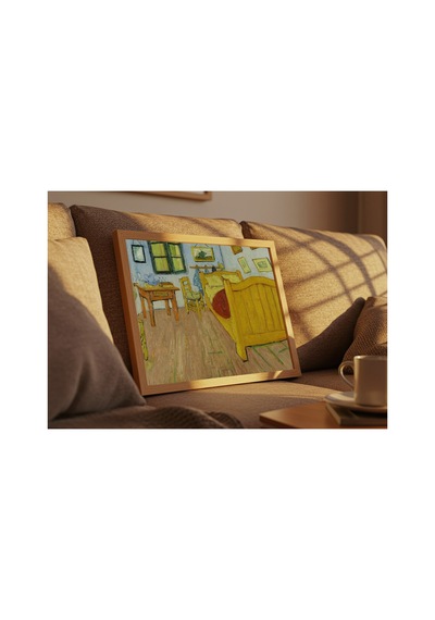 Van Gogh Arles'daki Yatak Odası Çerçevesiz Poster 30x42 Cm A3 Tablo Duvar Dekoru Mat Fotoğraf Kağıdı