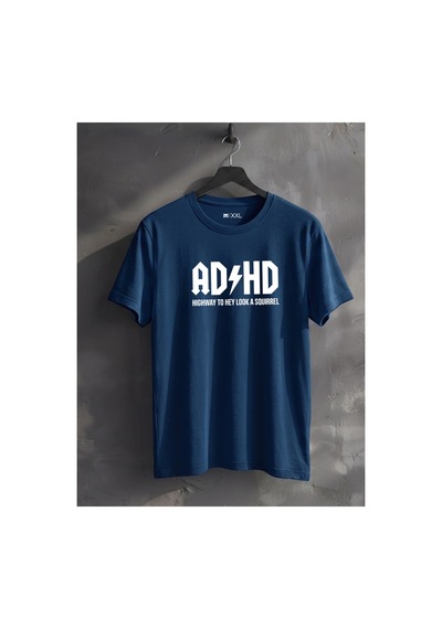 North Whiskers Adhd Highway To Hey Look A Squirrel Esprili Baskılı %100 Pamuklu T-shirt Lacivert - 874843522 Lacivert - 874843522 Lacivert
