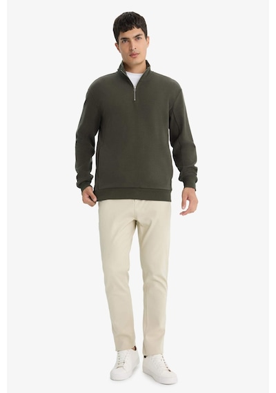 Defacto Regular Fit Yarım Fermuarlı Sweatshirt E9629ax25aukh324 Haki-kh324