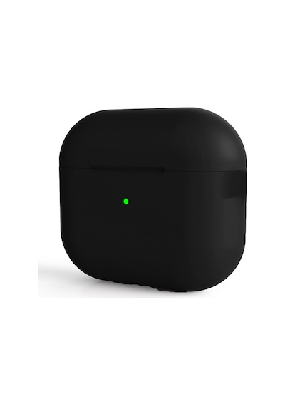 Apple Uyumlu AirPods Pro 2 Kılıfı Silikon Kılıf Şarj Bölümü Tıpalı Soft Yumuşak Kablosuz Şarj Destek Siyah