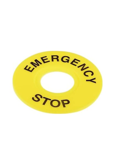 Acil Stop Etiketi 60mm Sarı