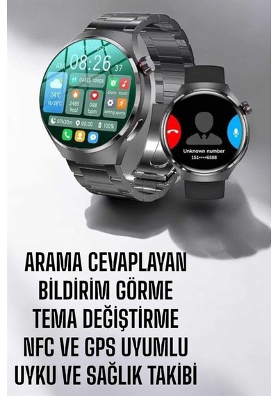 Akıllı Saat Gps Ve Nfc Uyumlu Metal Kordon 1 Uuczgt4akıllısaat1