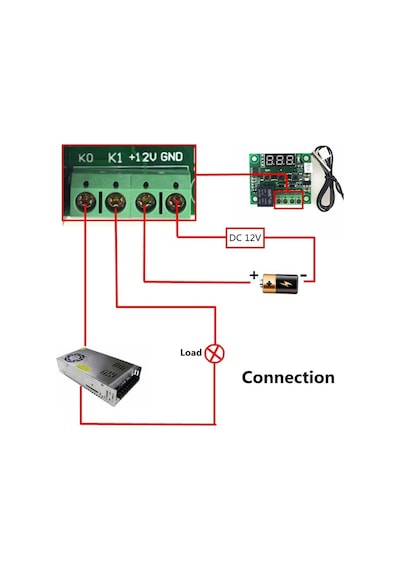 W1209 Termostat Dijital Röleli Sıcaklık Kontrol Kartı