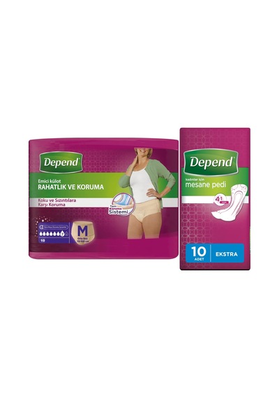Depend Emici Külot Lohusa Pedi M-orta 10 Lu +mesane Pedi 10 Lu