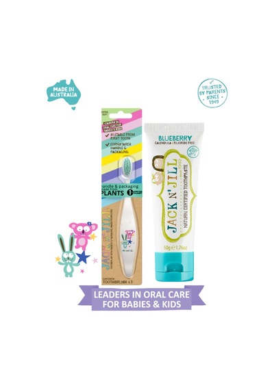 Jack N Jill Bebek/çocuk Diş Fırçalama Seti Bunny&koala Diş Fırçası + Yaban Mersini Aromalı Diş Macunu 50g