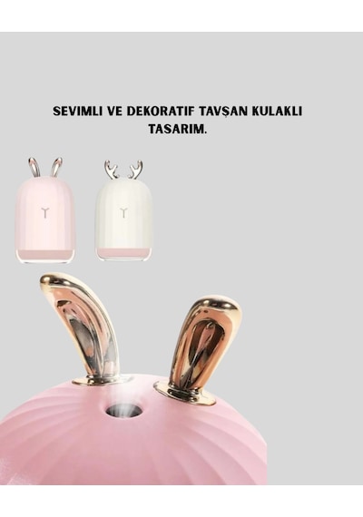 Beyaz Renk Ultrasonik Hava Nemlendirici Ve Semeglbl - 49 Aromaterapi Difüzörü