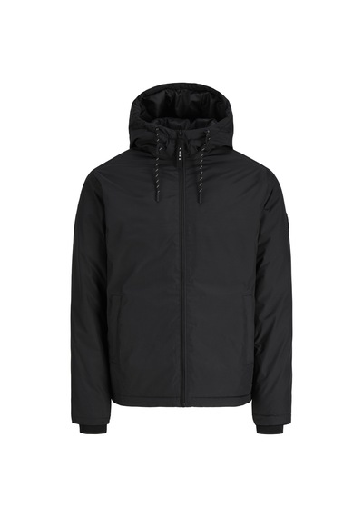 Jack & Jones Erkek Bagcik Ayarli Kapüsonlu Ceket - Fusion - 12302241 Siyah