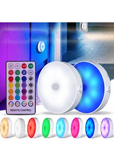 2 Adet Uzaktan Kumandalı Şarjlırgb Led - 16 Renk Ve Zamanlayıcı Özellikli Kablosuz Monitör Arkası Ambiyans Aydınlatma