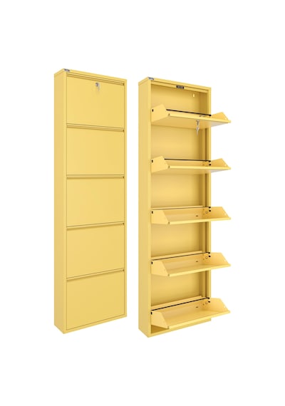 Ceha Kilitli 5'li Metal Ayakkabılık - Açık Sarı/butter K.AYK-5/M1812/KL Ceha Kilitli 5'li Metal Ayakkabılık - Açık Sarı/butter K.AYK-5/M1812/KL