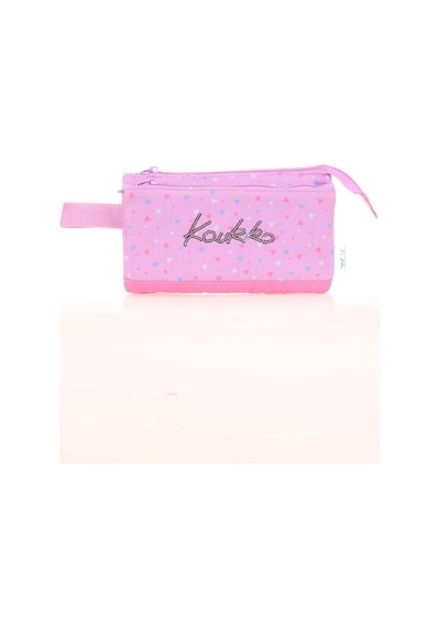 Kaukko Hat Accordion Kalem Çantası Lilac Hearts K2675