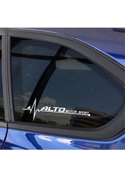 Suzuki Alto Yan Cam Sticker Oto Kapı Çıkartma 20Cmx7Cm