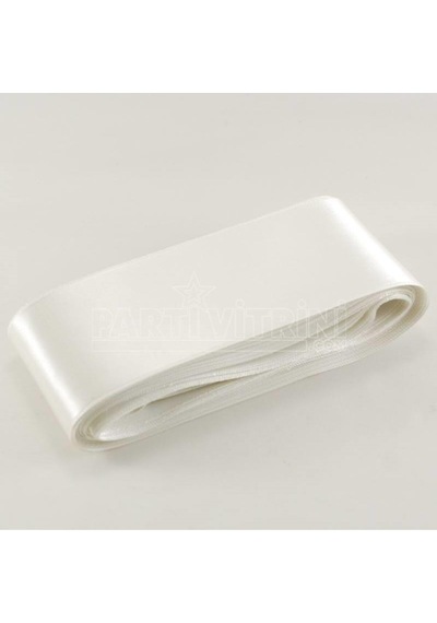 Beyaz Saten Kurdela 6 Cm. X 10 Metre