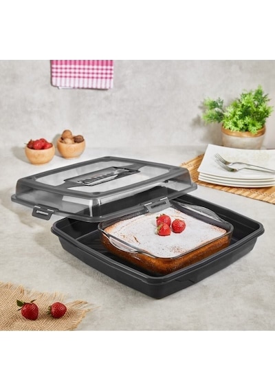 Joy 4 Taraf Kilitli Kek Börek Borcam Saklama Kabı Royaleks-gp-131 Abanoz