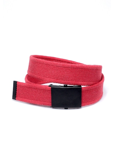 Livze Unisex Siyah Tokalı Kolon Kemeri 4cm Kırmızı Kırmızı