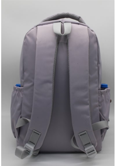 Lavanta Unisex Okul Çantası Su Geçirmez Kumaş Unisex Okul Sırt Çantası 1700 Gri