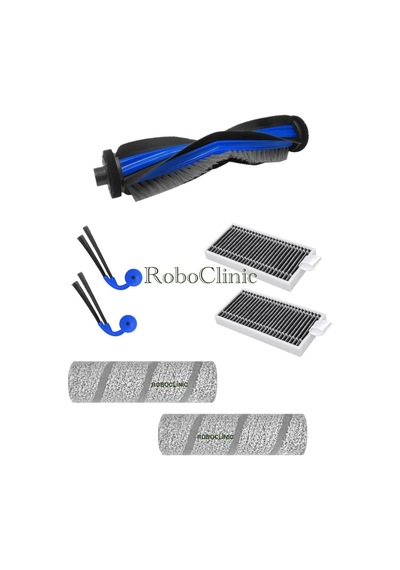 Ecovacs Deebot X11 Pro Omni Cyclone Robot Süpürge Uyumlu Yedek Ana Fırça, Filtre, Rulo Mop - 7 Parça