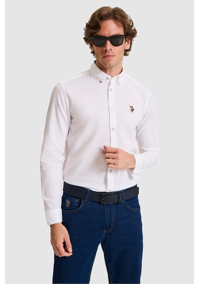 U.s. Polo Assn. Erkek Beyaz Gömlek Basic 50322343-vr013