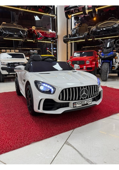 Poyraz Akülü Mercedess Yeni Gtr 12v Akülü Araba Özel Plaka 0-6yaş Beyaz
