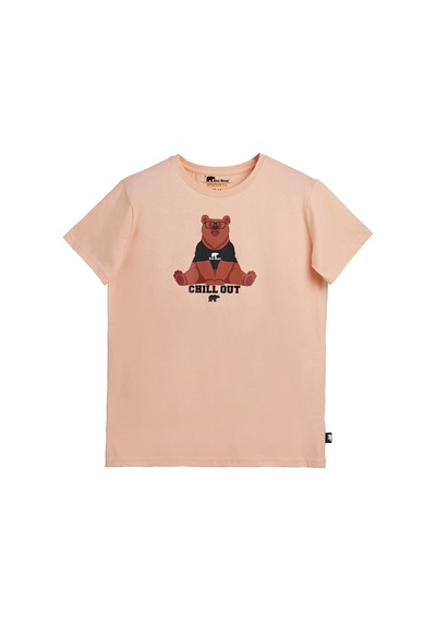 Bad Bear Caleb Pembe Baskılı Çocuk Tişört Pembe