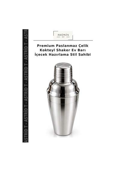 Premium Paslanmaz Çelik Kokteyl Shaker Ev Barı İçecek Hazırlama Stil Sahibi