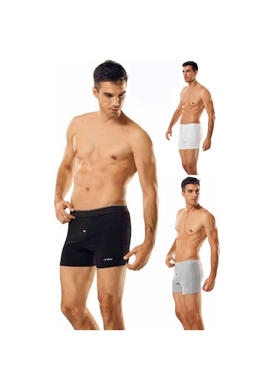 12'li Paket Düğmeli Erkek Boxer KARIŞIK RENK 12'li Paket Düğmeli Erkek Boxer KARIŞIK RENK