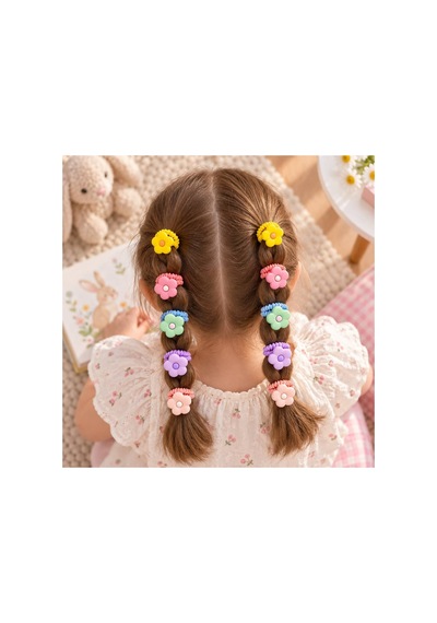 Çiçek Figürlü Mini Çocuk Saç Tokası Seti - Renkli 10 Adet Renkli Çiçek - 255601554 Renkli Çiçek - 255601554 Renkli Çiçek