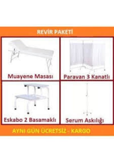 Muayene Masası Paravan Eskabo Serum Askısı Osgb İsgb Revir