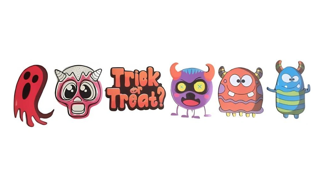 Halloween Cadılar Bayramı Banner Monster 6 Figür Diğer