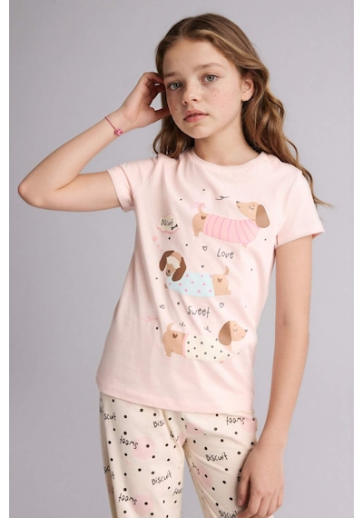 Defacto Regular Fıt 2li Açık Pembe Pijama Takımı Kız Çocuk H0150a826sppn114 Pembe-pn114