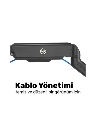 Npo Std46012b Airgrip 17"-32" Ergonomik 360 Amortisörlü Vesa Tek Kol Monitör Tutucu