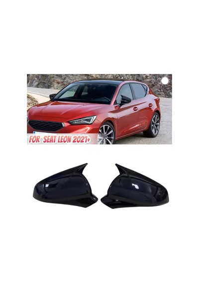 Seat Leon Mk4 Cupra Fr St 2021 - 2025 Yarasa Ayna Kapağı Parlak Siyah