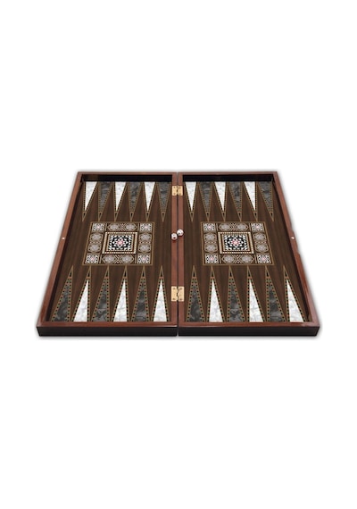 Star Cafe Tavla Sedef Temalı 12 Mm Mdf Kasa İle Şık Oyun Takımı 25,5x49x6 Cm