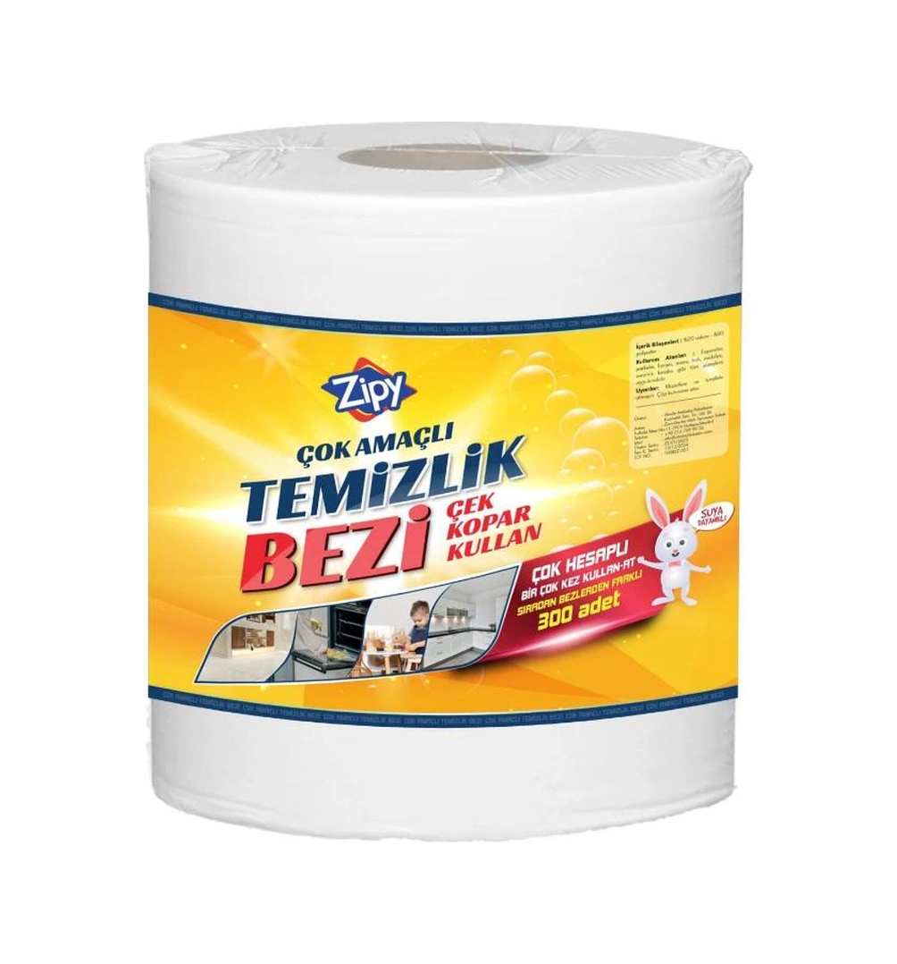 Zipy Easy Clean Yumuşatıcı Kokulu Yüzey Temizlik Havlusu Islak Kova Mendil 200 Adet