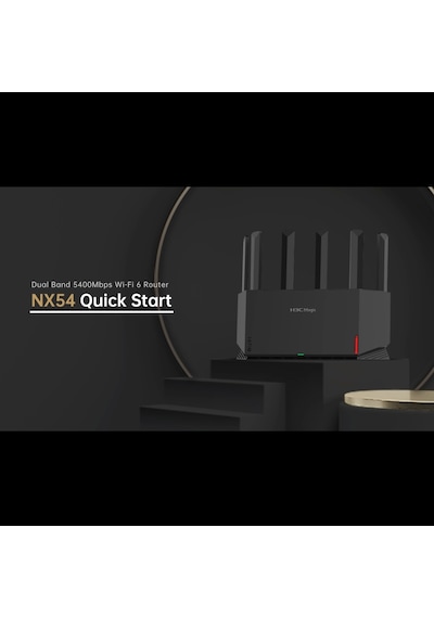 H3c Magic Nx54, Dual Band, Wifi 6, 5400mbps, 4port Gigabit, 6ad Anten, Masaüstü, Router, Access Poin