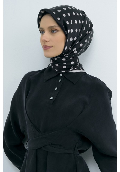 Armine Saf İpek Sura Eşarp-2026 İlkbahar-yaz- 95440d Siyah-taş