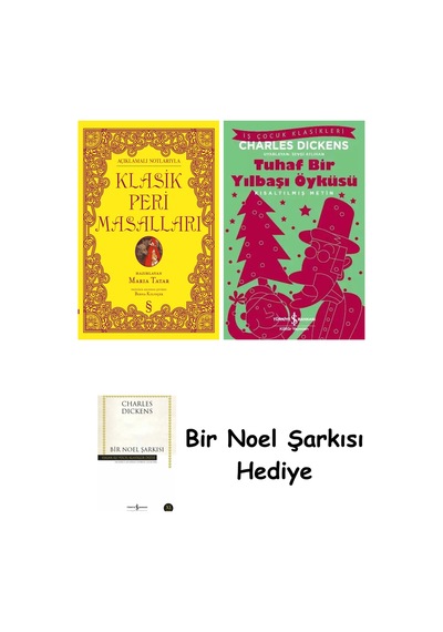 Açıklamalı Notlarıyla Klasik Peri Masalları Ciltli + Tuhaf Bir Yılbaşı Öyküsü + Bir Noel Şarkısı