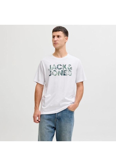 Jack & Jones Jack&jones Jeff Logo Erkek Beyaz Tişört Beyaz