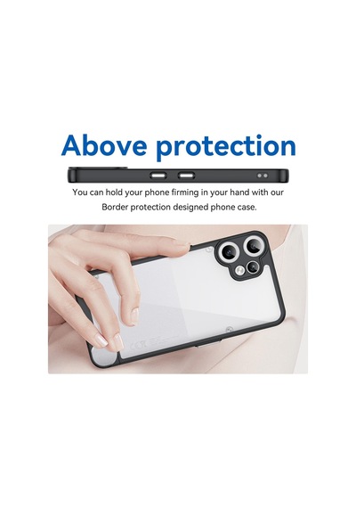 Caseonn Nothing Cmf Phone 2 Pro Kılıf Kamera Korumalı Darbe Emici Şeffaf Arka Kapak Siyah