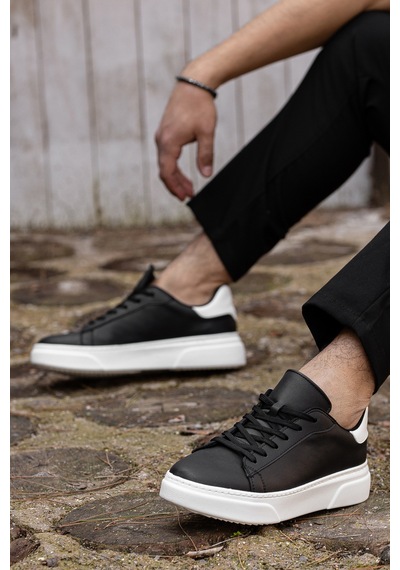 Daxtors D0506 Günlük Ortopedik Erkek Casual Ayakkabı Siyah-beyaz