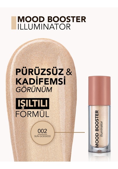 Mood Booster Hafif Yapılı & Kremsi Dokulu Likit Aydınlatıcı 8682536106429 002sungoddess