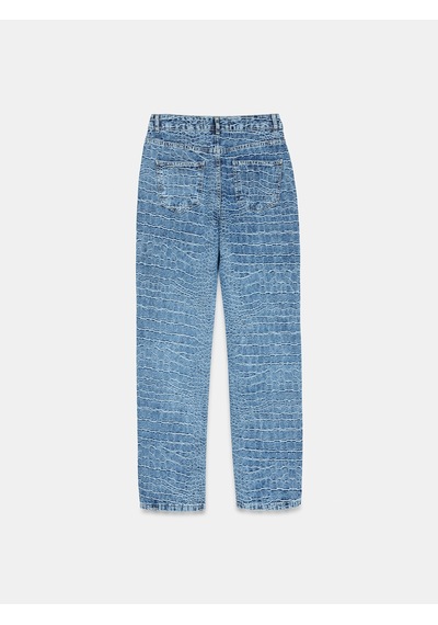 Dilvin 72095 %100 Pamuk Straight Jean-mavi Mavi