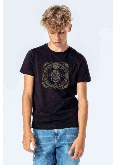 Tshirthane Burç Başak Virgo Baskılı Unisex Çocuk Siyah Tshirt